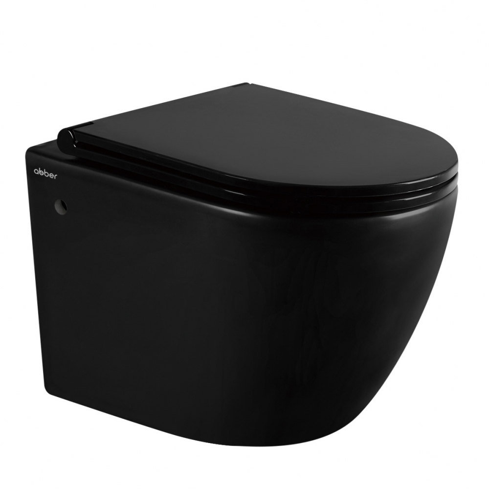 Унитаз Abber Bequem AC1103MB подвесной черный матовый, безободковый