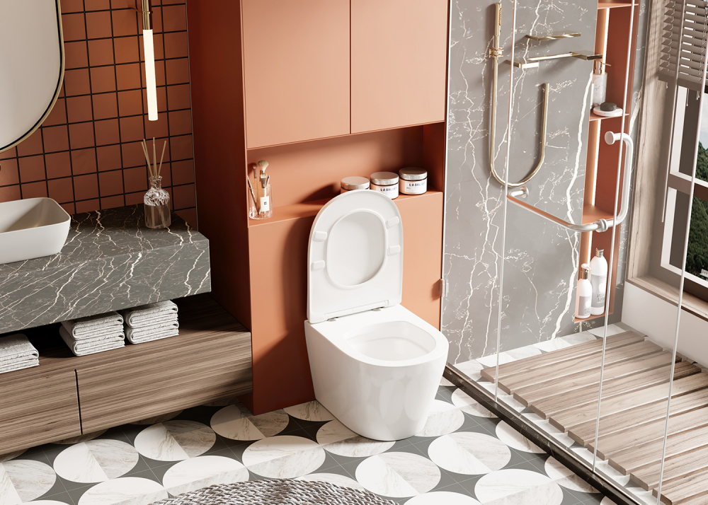 Унитаз Abber Bequem AC1113 приставной белый, безободковый