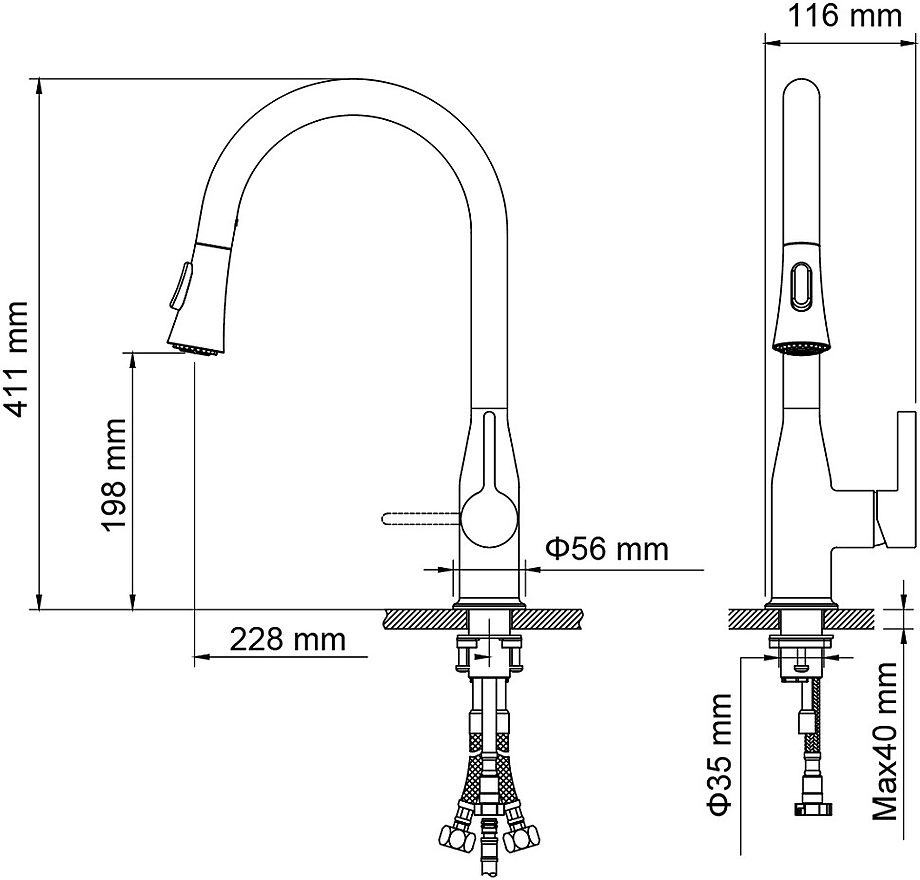 Смеситель для кухни Timo Saona 2336/03FL