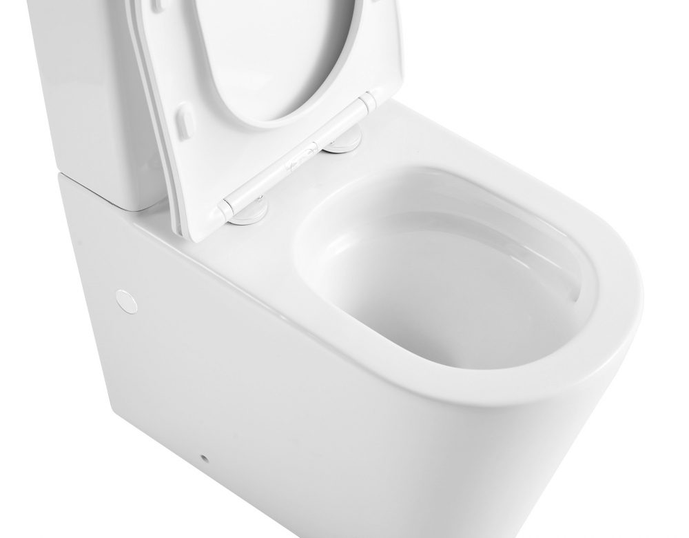 Унитаз Abber Bequem AC1112TMW компакт белый матовый, безободковый, смыв торнадо