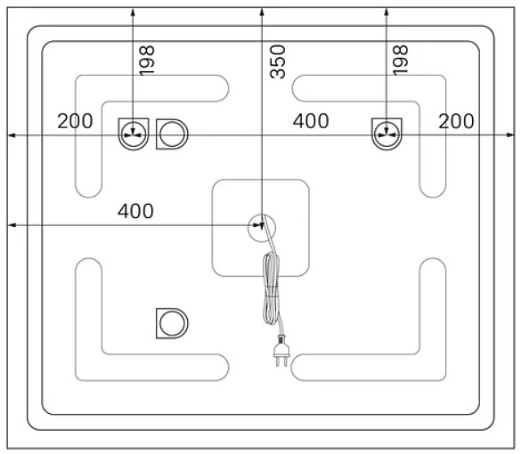 Зеркало с подсветкой Iddis Oxford 80x70 ЗЛП110