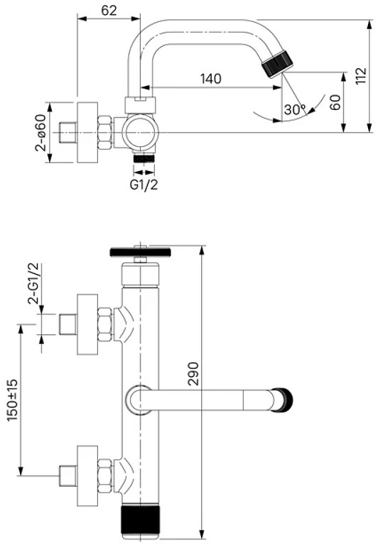 Смеситель для ванны Iddis Grange GRAGMR2i02