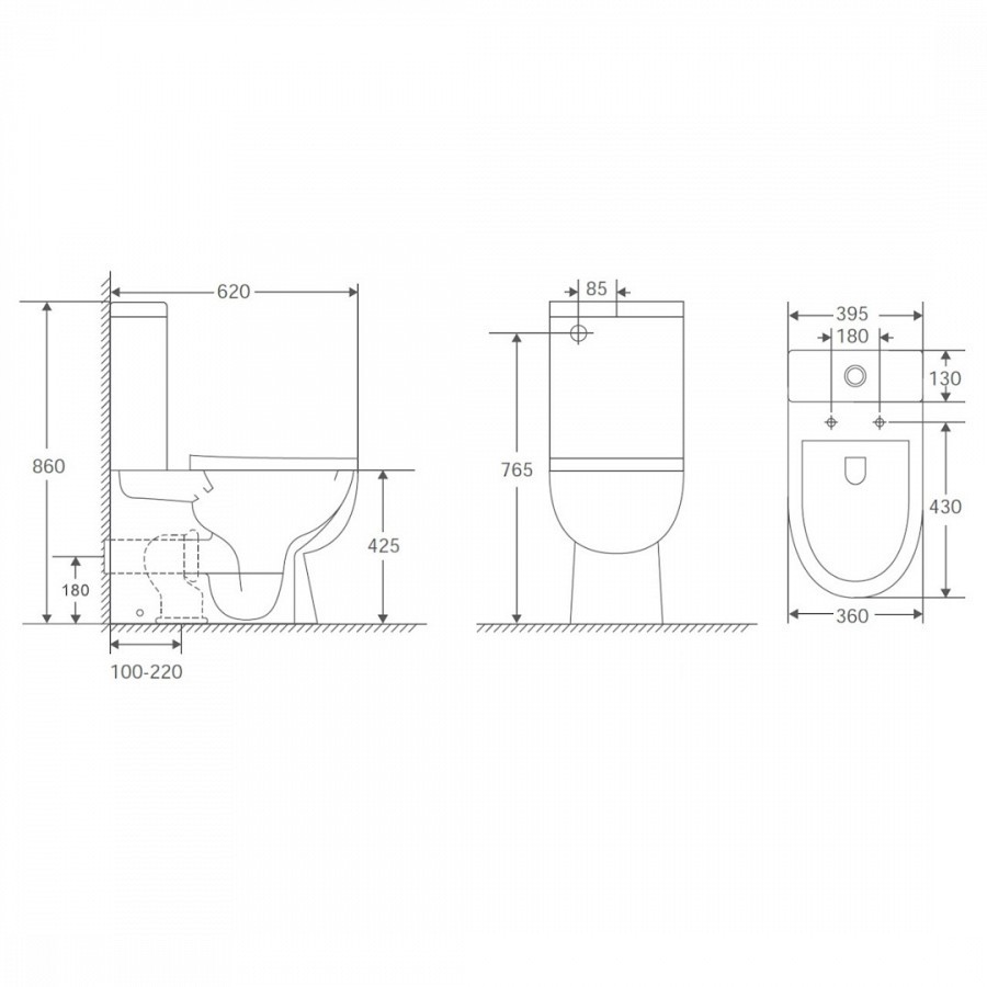 Унитаз напольный ALPEN Aina ALP2440205
