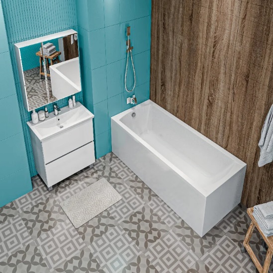 Ванна акриловая 1MarKa Modern 165x70 см Премиум