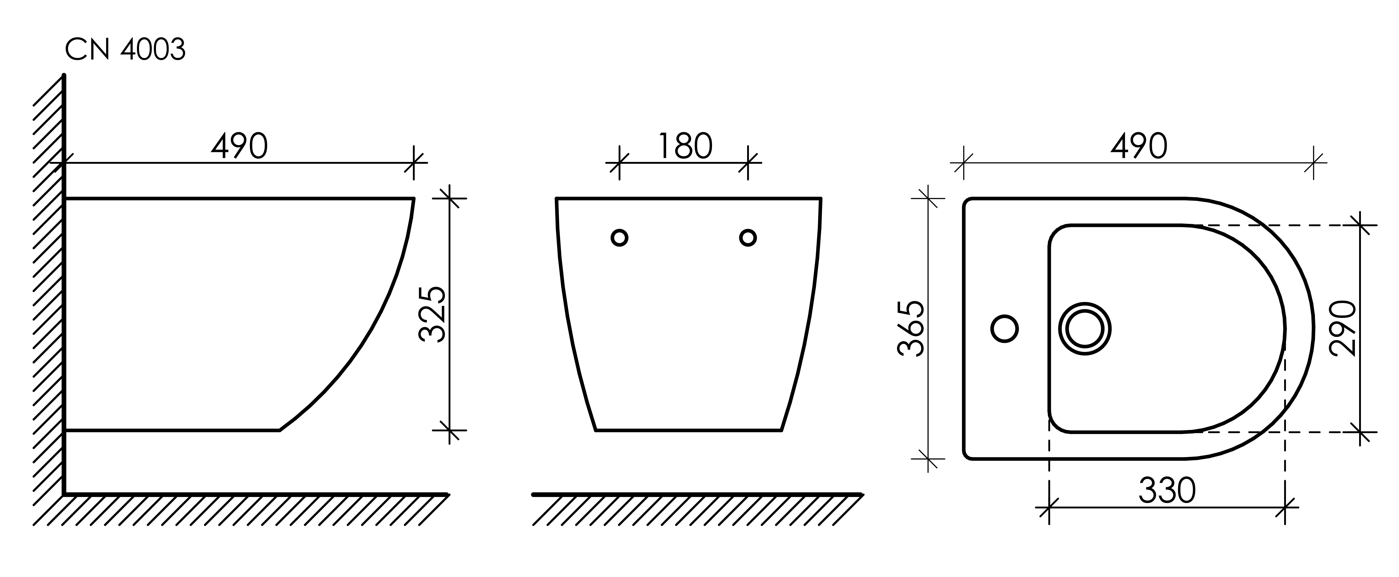 Биде подвесное Ceramica Nova Metropol CN4003