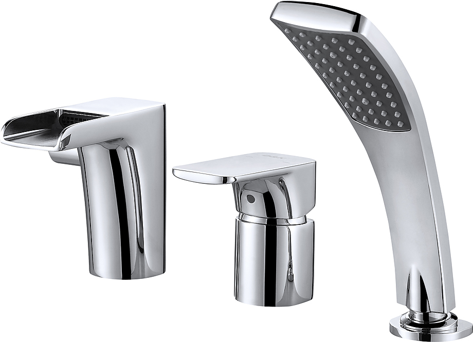 Смеситель на борт ванны D&K Berlin Freie DA1434201 на 3 отверстия