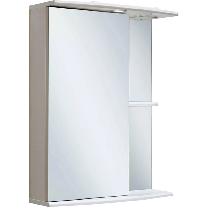 Зеркальный шкаф Runo Николь 55х75 левый, белый