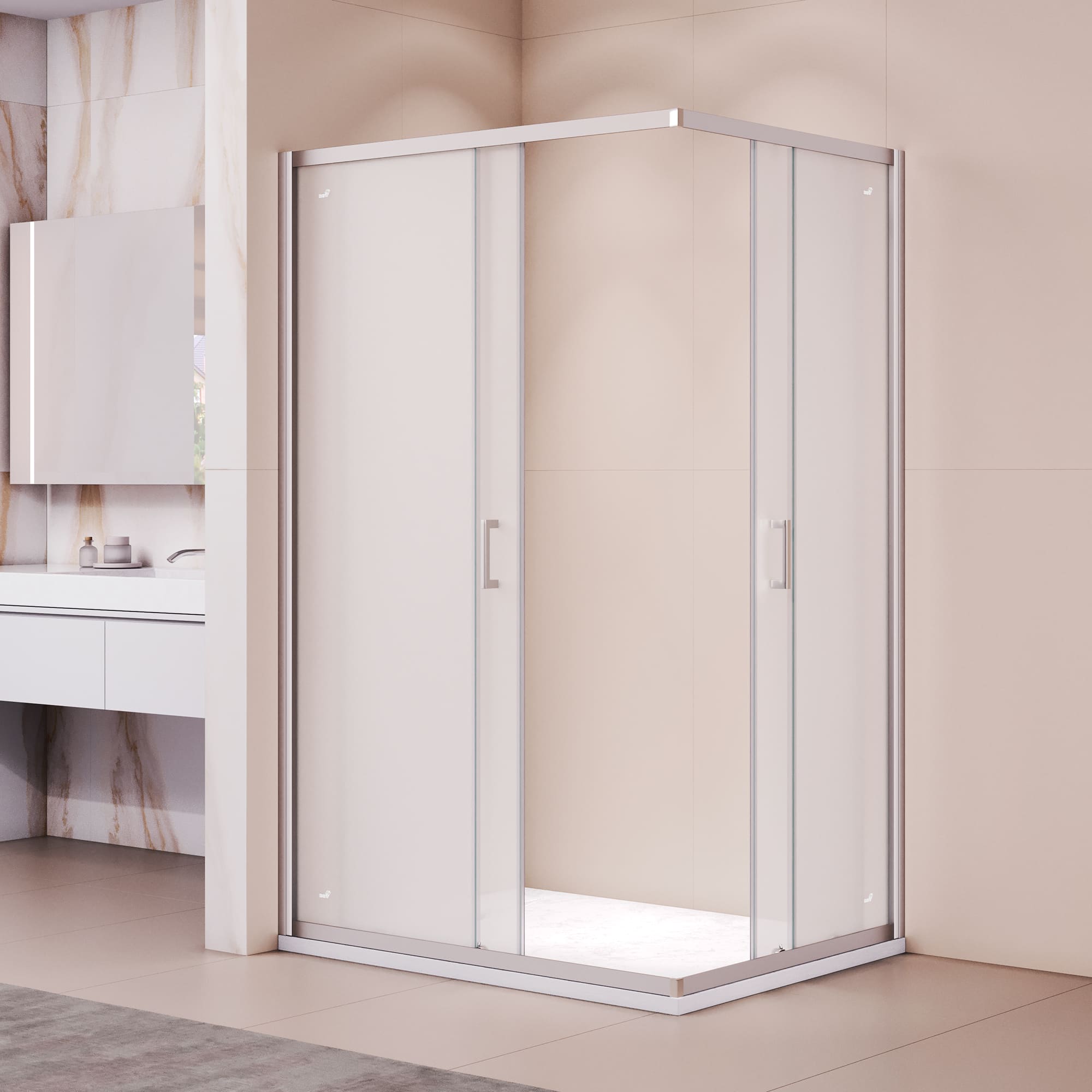 Душевой уголок RGW PA-040 90х100 матовое-сатинат