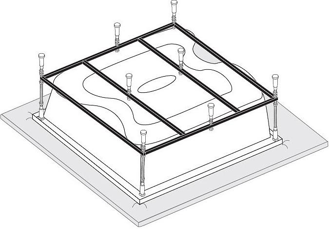 Каркас к ваннам VagnerPlast VPK194170 Helios 194x170