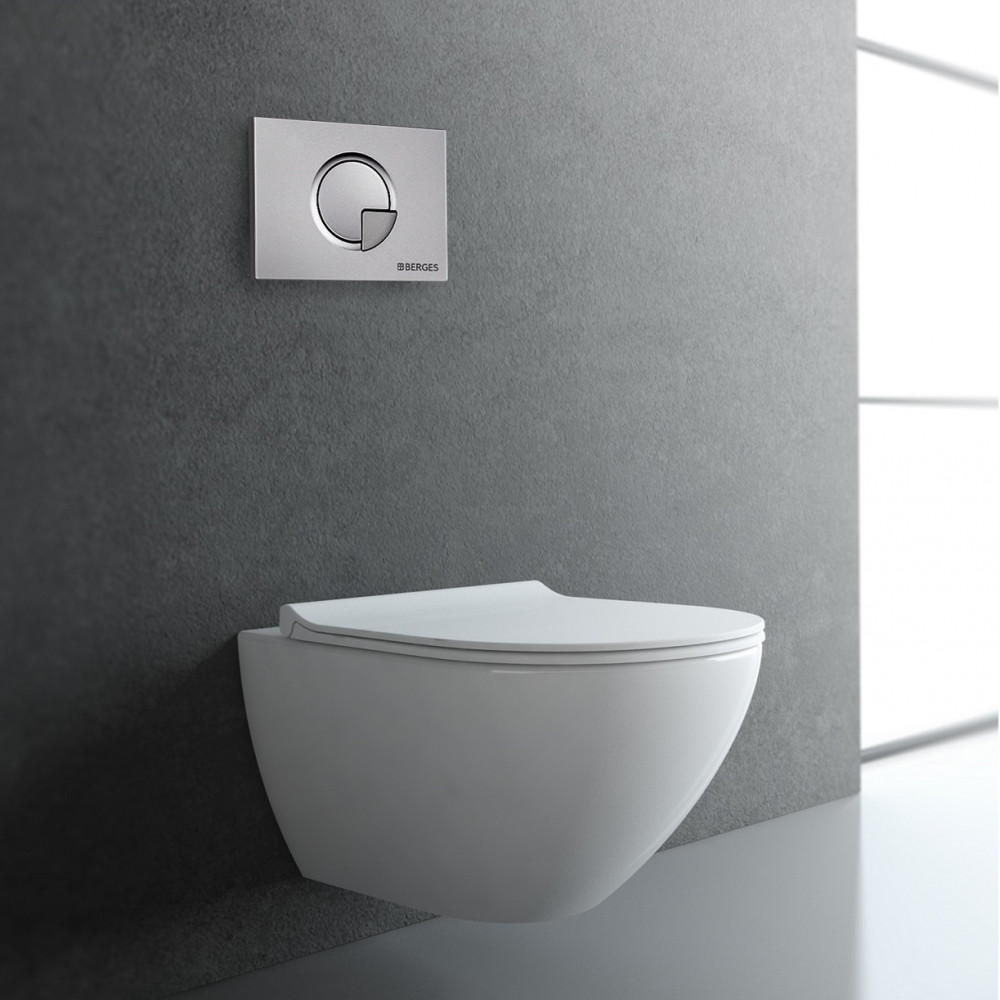 Унитаз подвесной Berges PUMA Rimless 082131 безободковый, белый