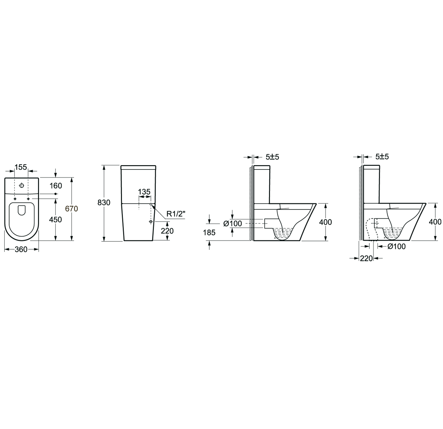 Напольный унитаз Lavinia Boho Biore Rimless 3304001R