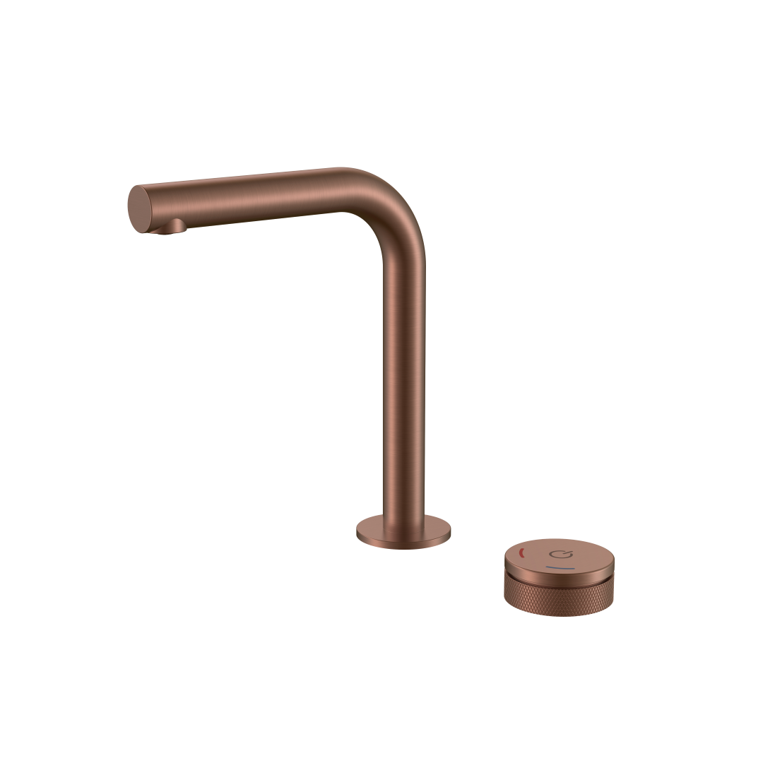 Смеситель автоматический для раковины на 2 отв. Boheme TECH Brushed Bronze 158-BRB