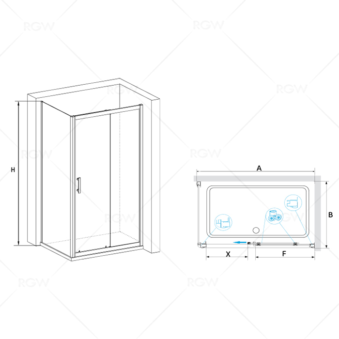 Душевой уголок RGW PA-145 80х120