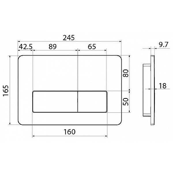 Кнопка смыва Iddis Unifix UNI80M0i77