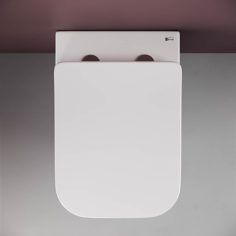 Унитаз подвесной Ceramica Nova Metric Rimless CN3007 с микролифтом, безободковый