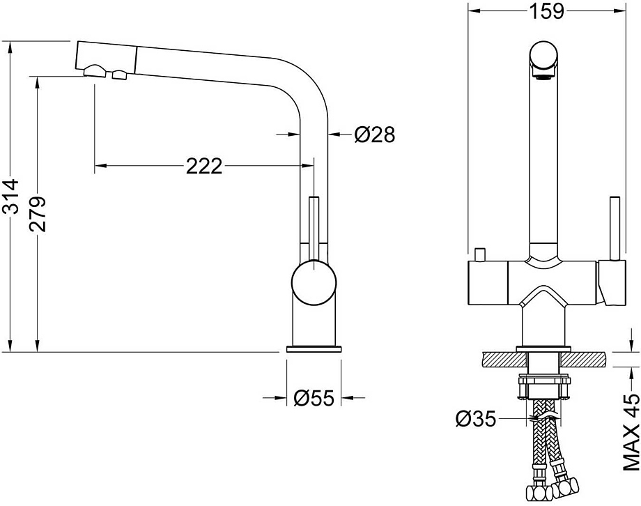 Смеситель для кухни Timo Saona 2396/00F
