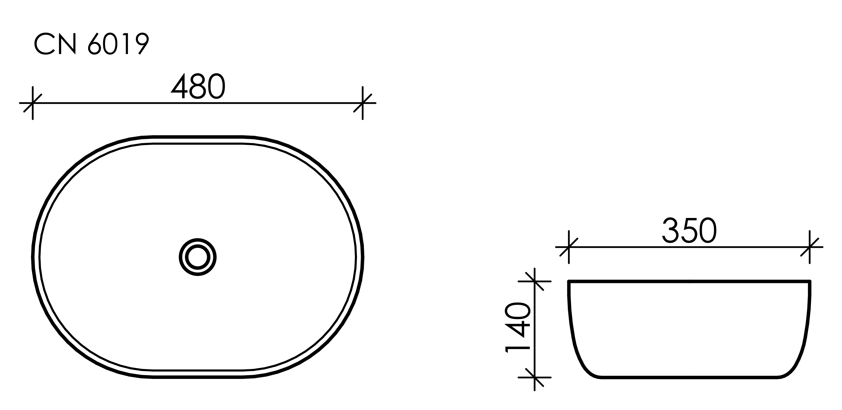 Раковина Ceramica Nova Element CN6019