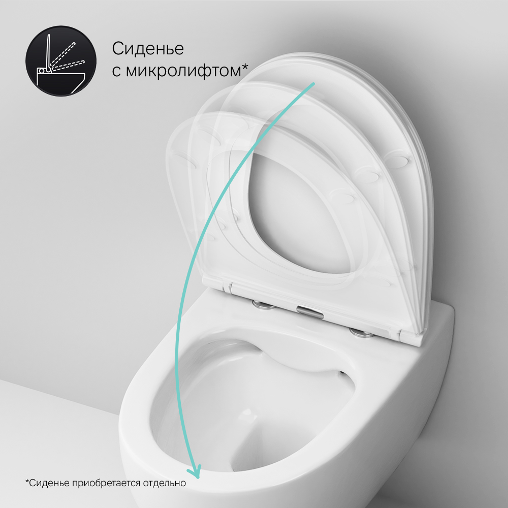 Унитаз подвесной AM.PM Awe FlashClean с сиденьем микролифт