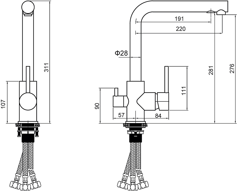 Смеситель для кухни Timo Saona 2376/00F
