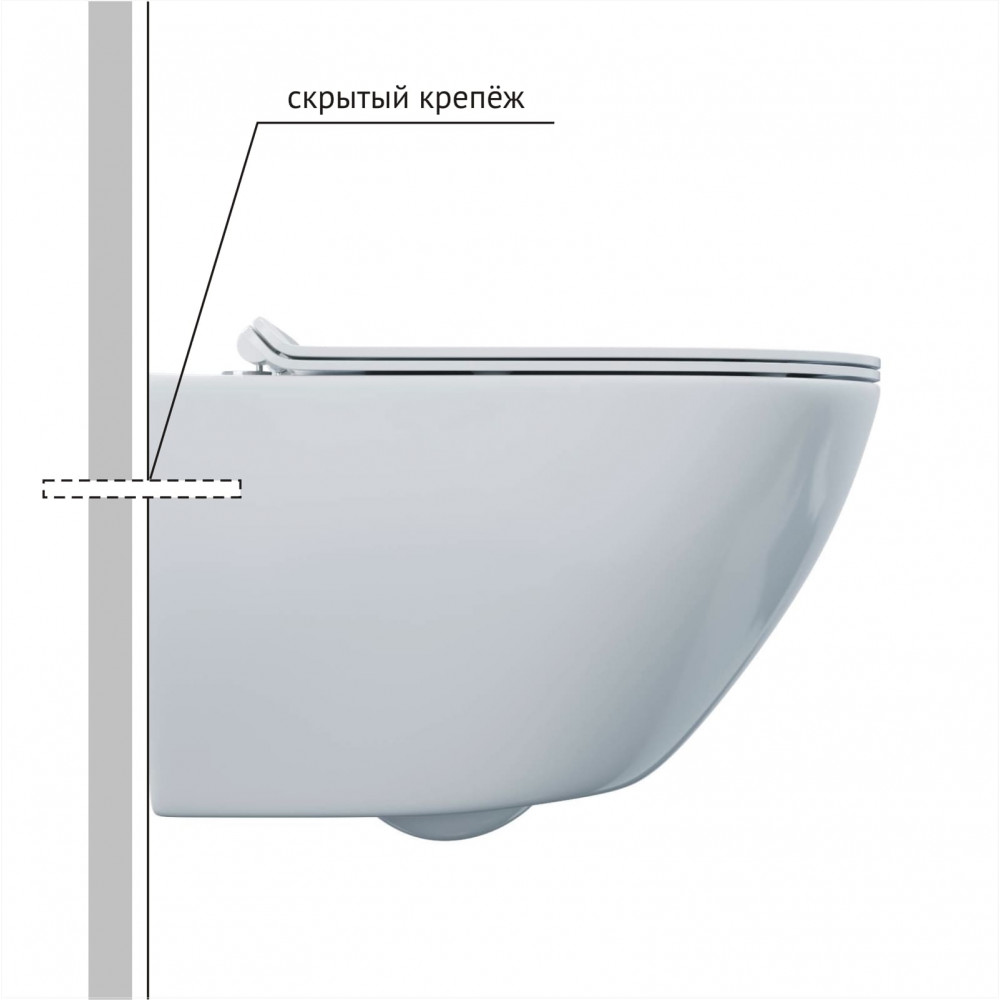 Унитаз подвесной Berges PUMA Rimless 082131 безободковый, белый