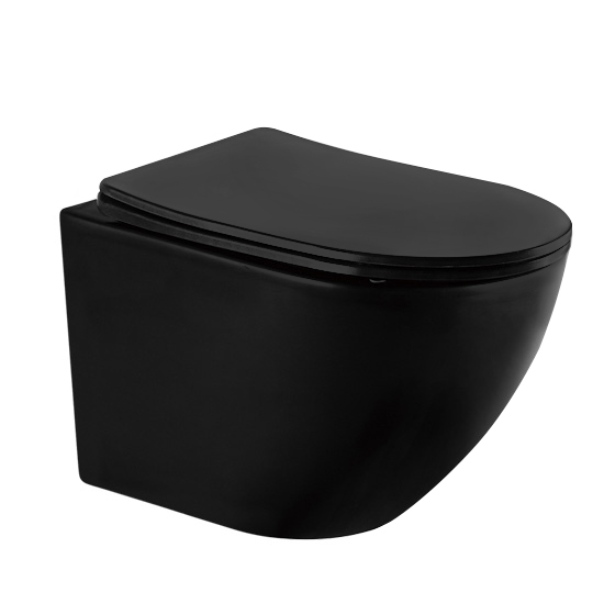 Унитаз Abber Bequem AC1100MB подвесной черный матовый, безободковый
