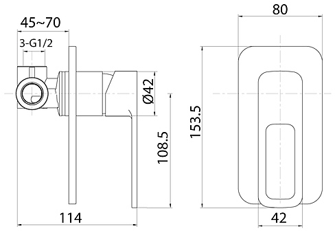 Смеситель для душа Iddis Slide SLIBL00i66