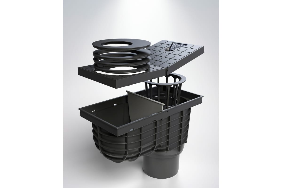 Дождеприёмник-трап ALPEN-MCH 325 E со сливом из крыши