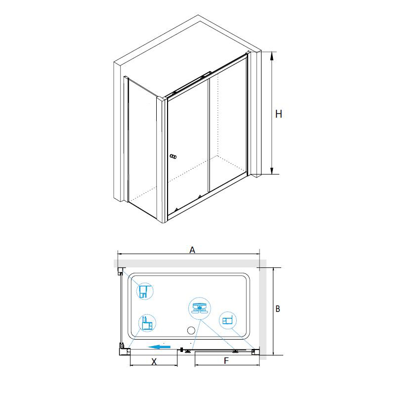 Душевой уголок RGW Classic CL-45 140х70