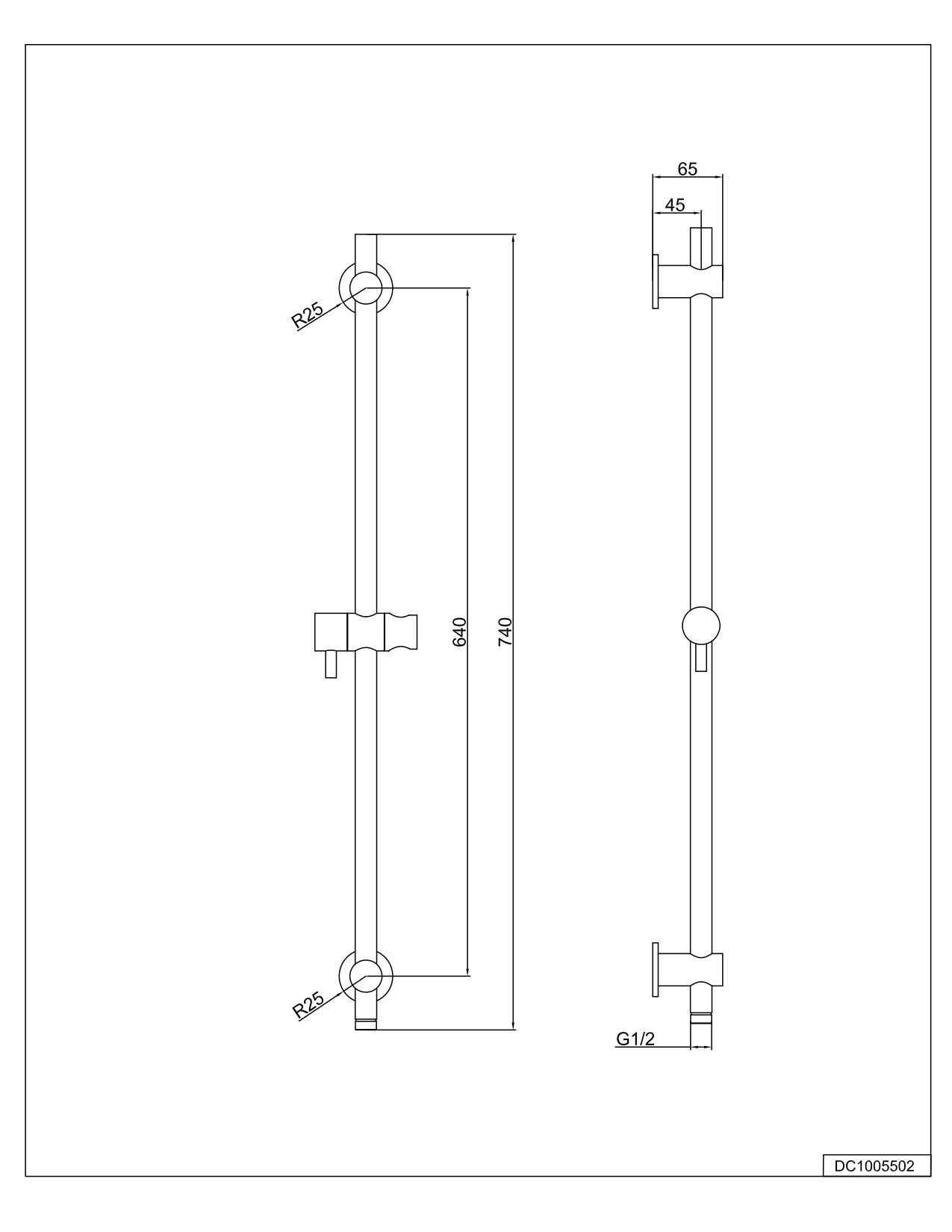 Душевая стойка D&K DC1005502 хром