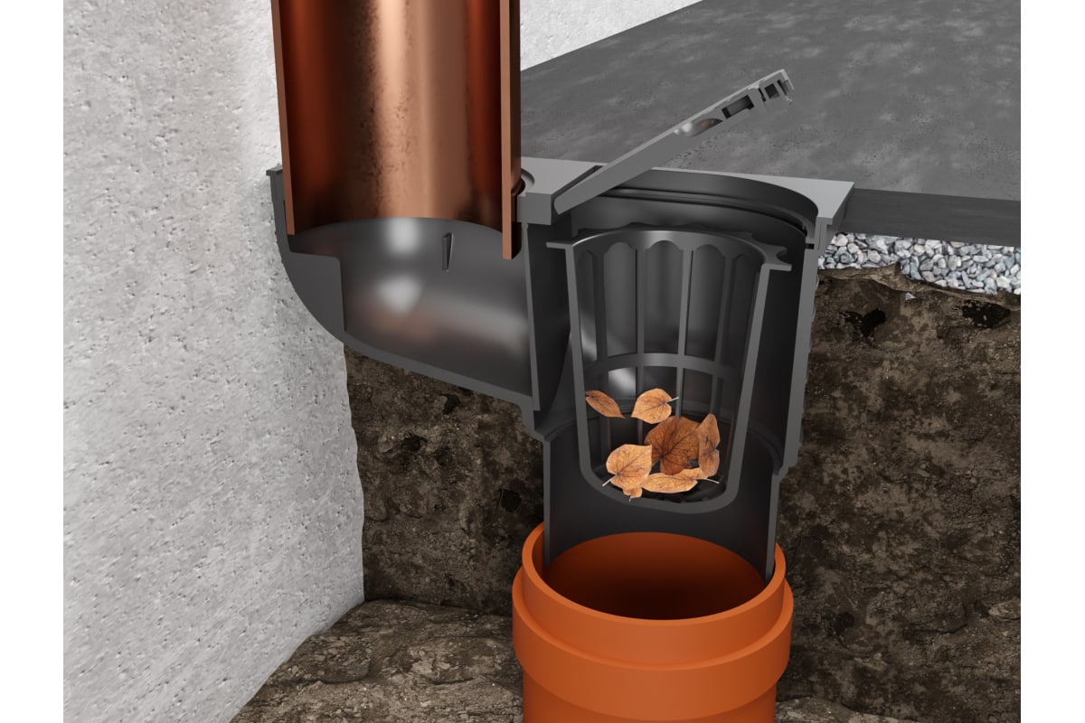 Дождеприёмник-трап ALPEN-MCH 325 Es со сливом из крыши