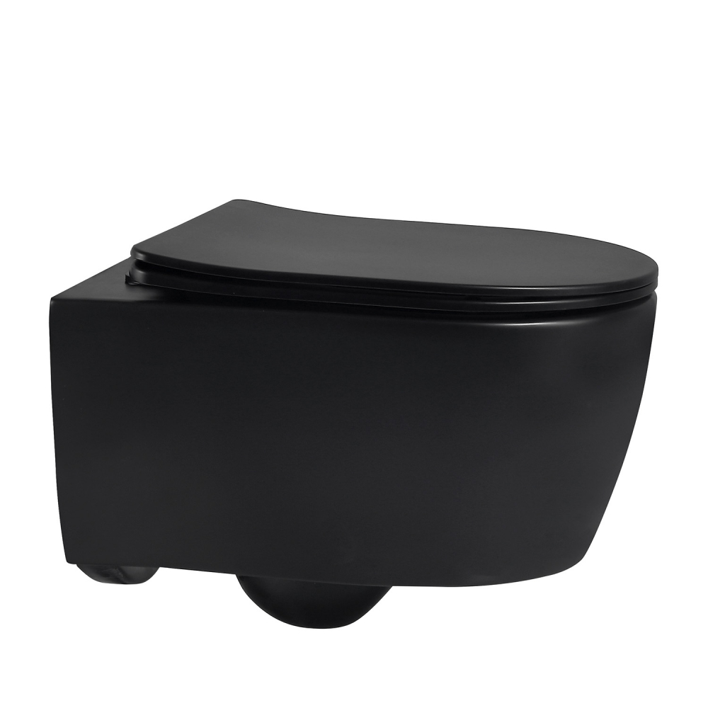 Унитаз Abber Bequem AC1104MB подвесной черный матовый, безободковый