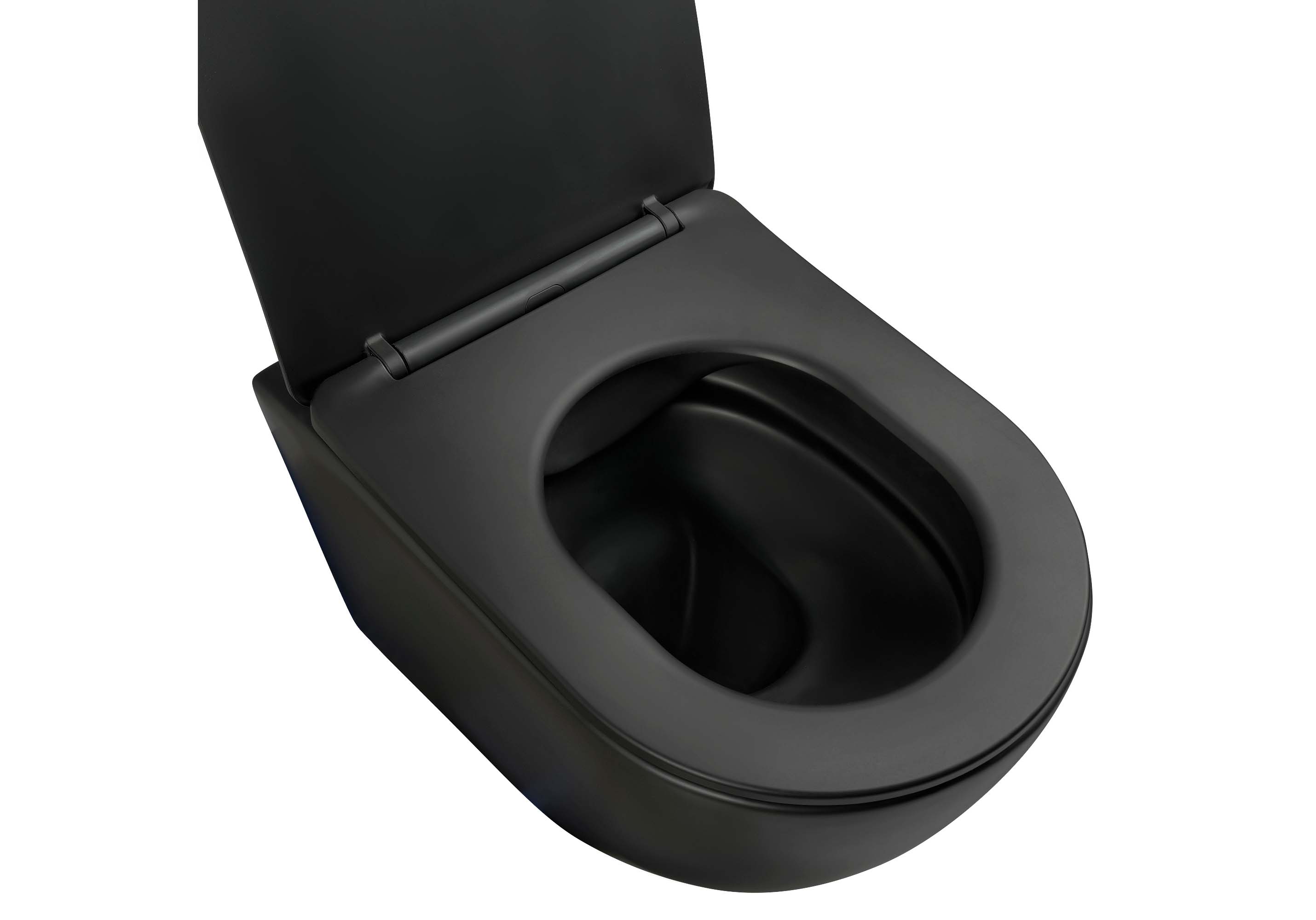 Унитаз подвесной безободковый Aquatek Европа AQ1901-MB с сиденьем Soft Close черный матовый