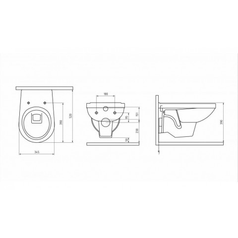 Унитаз подвесной Berges Gamma 081105 ободковый, белый