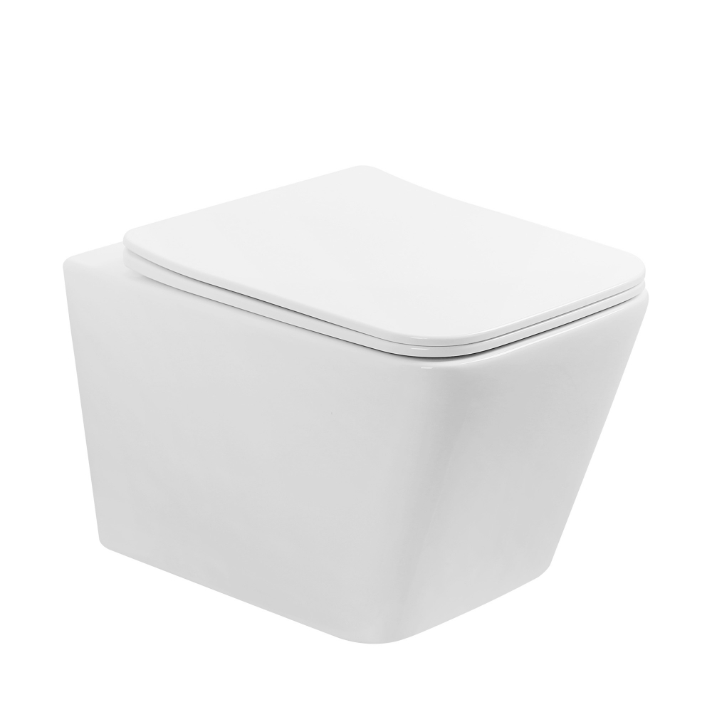 Унитаз Abber Rechteck AC1201T подвесной белый, безободковый, смыв торнадо