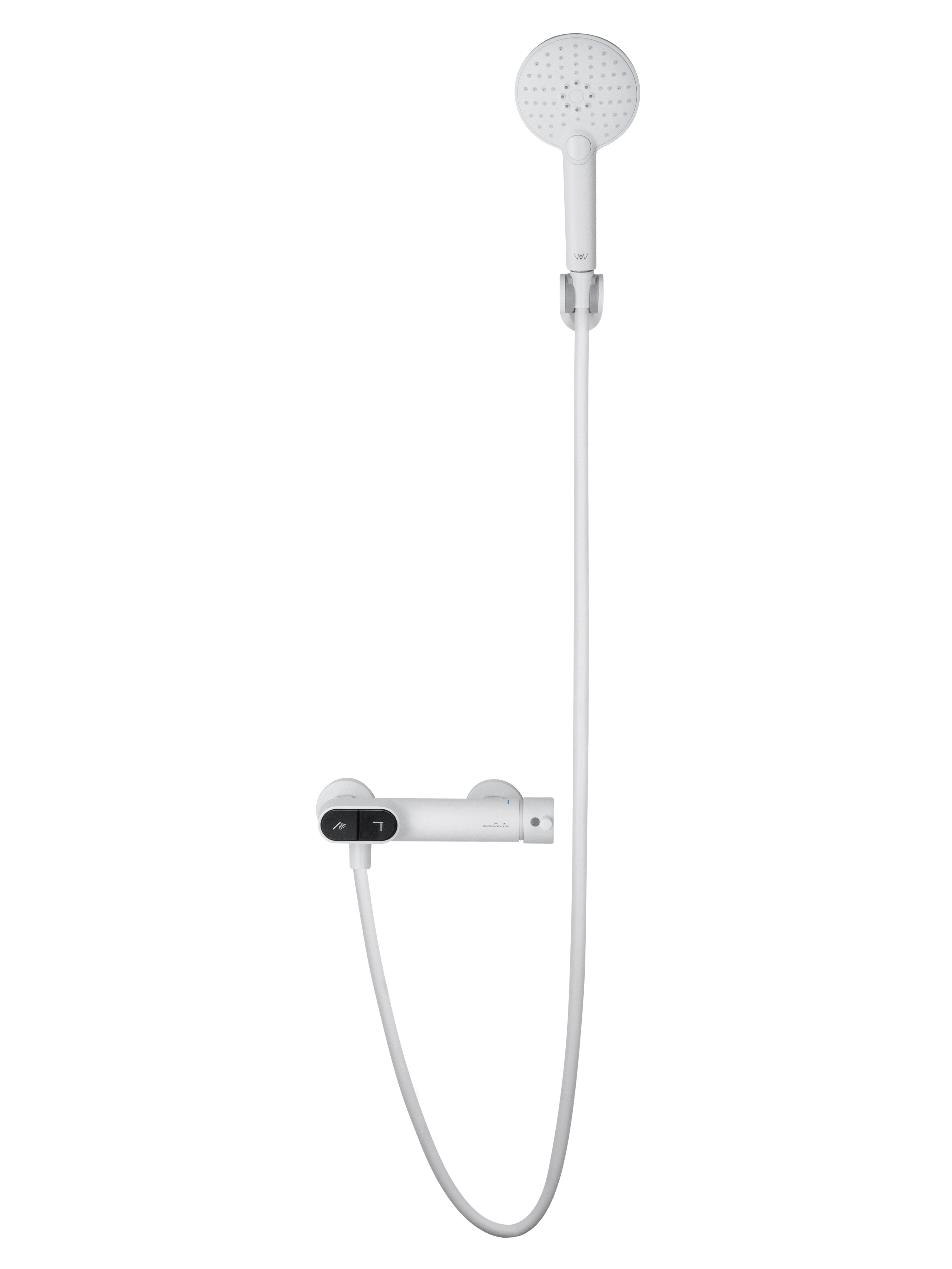 Смеситель для душа с встроенным изливом WONZON & WOGHAND MUSE Corno, Белый матовый WW-A30902-MW