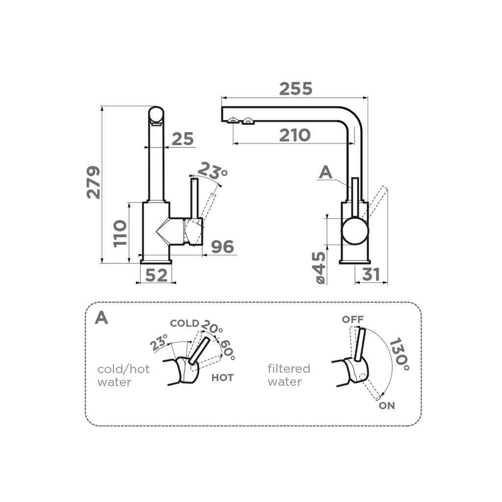 Смеситель Omoikiri Nakagawa 2 Plus-WH 4994415 для кухни