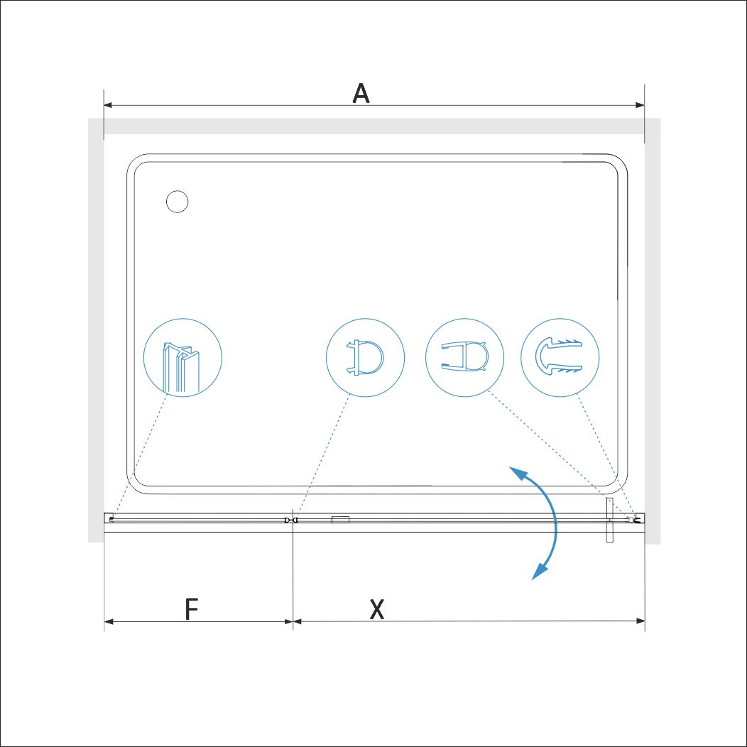Душевая дверь RGW SV-03B 90х200