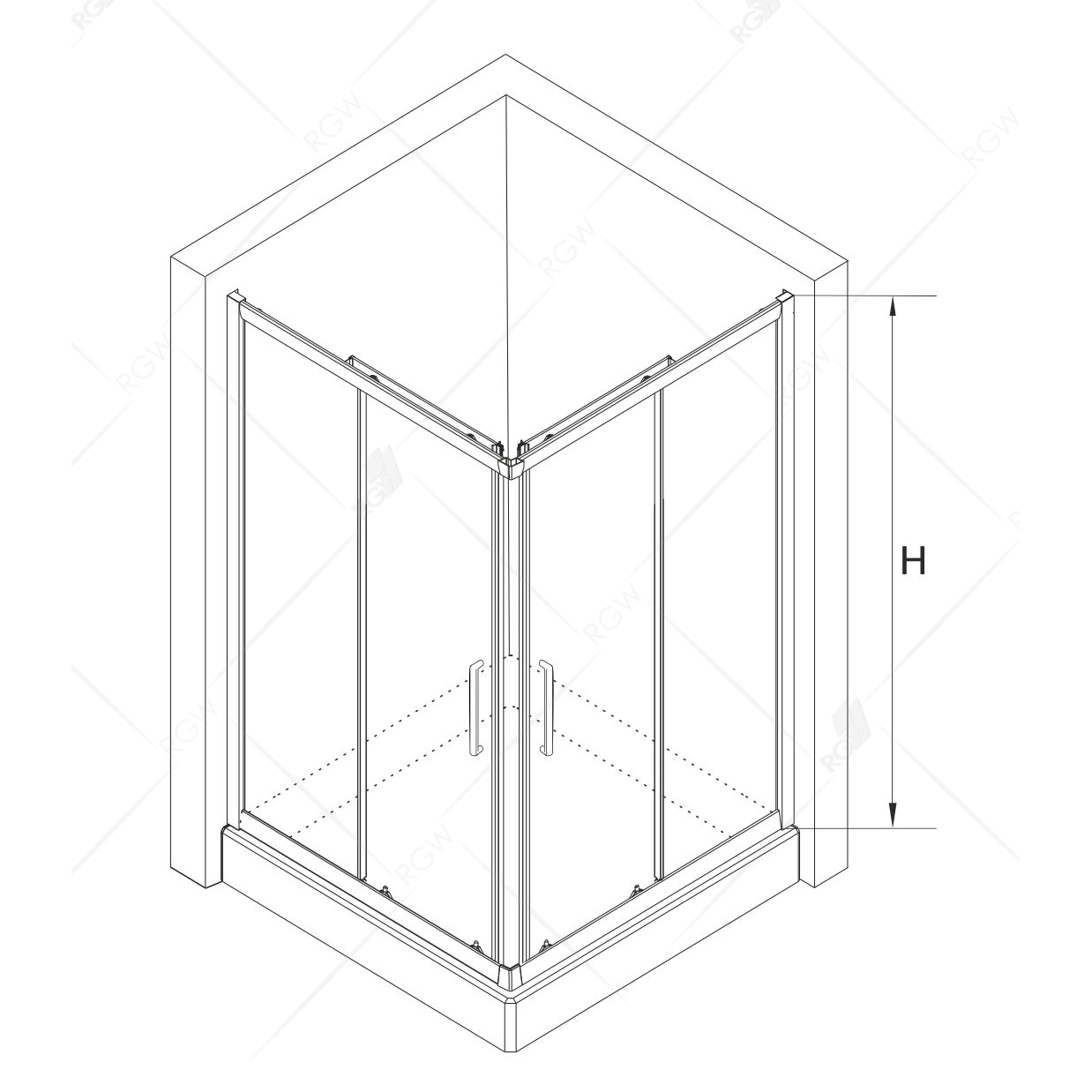 Душевой уголок RGW Classic CL-34 90х90