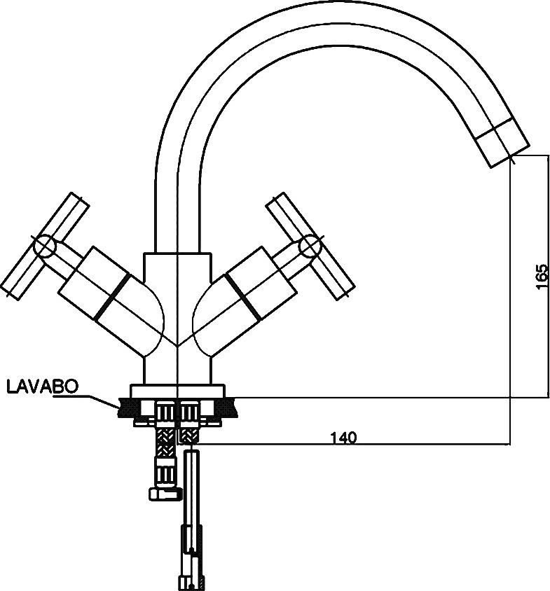 Смеситель для раковины GPD Nino DLB05-B