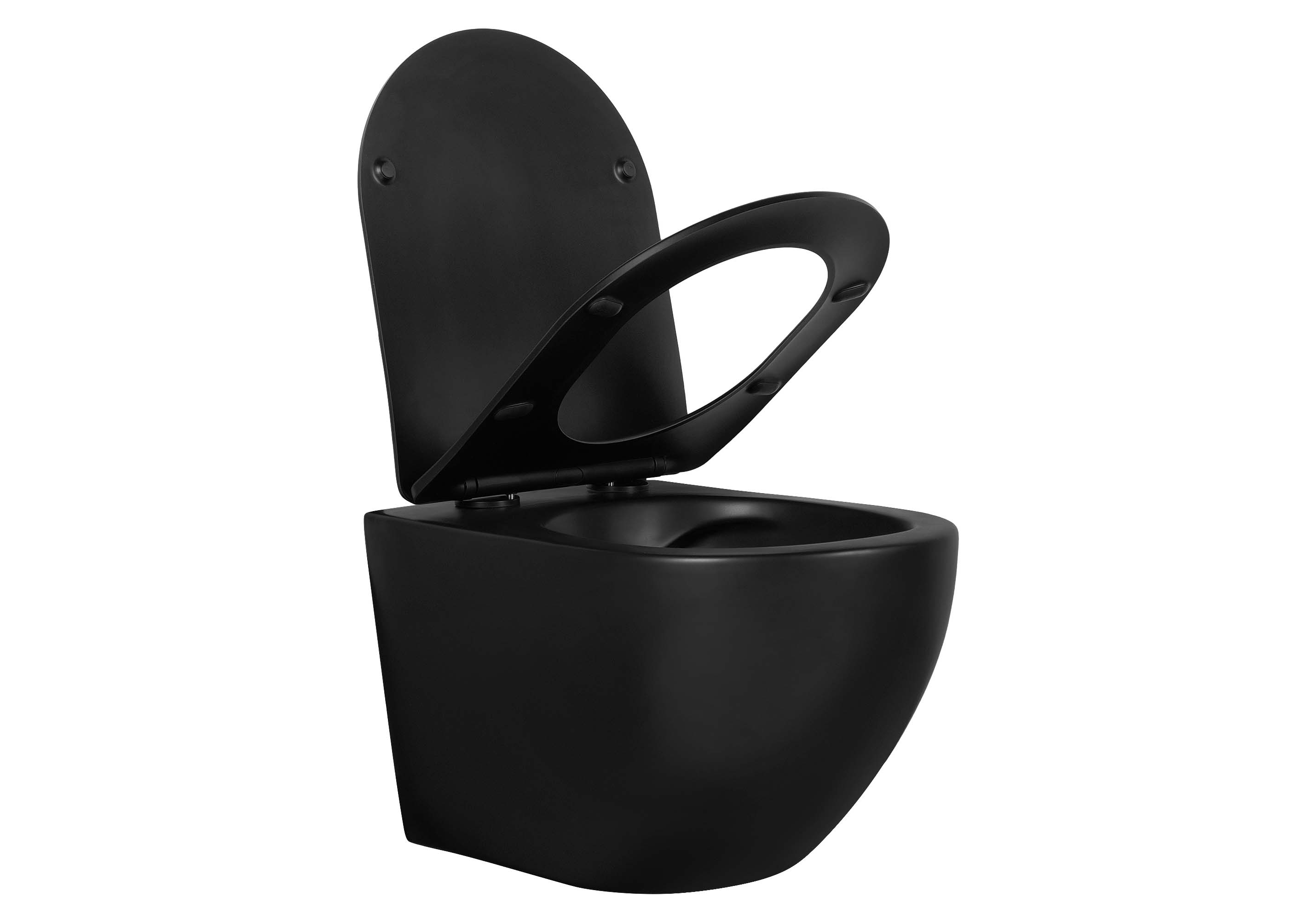 Унитаз подвесной безободковый Aquatek Европа AQ1901-MB с сиденьем Soft Close черный матовый