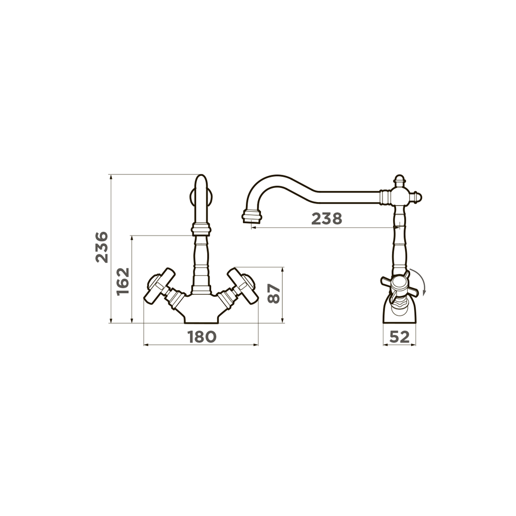 Смеситель Omoikiri Tokigawa-C 4994256 для кухни