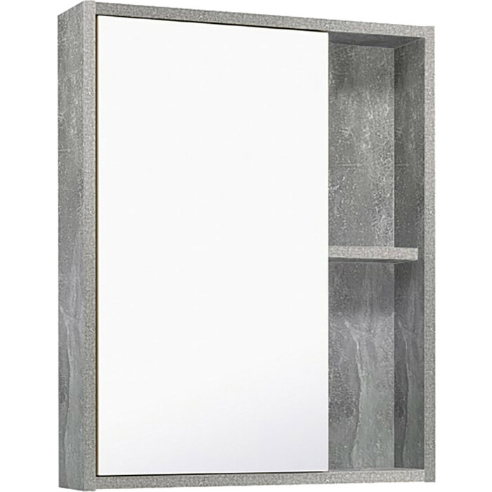 Зеркальный шкаф Runo Эко 52х65 серый бетон