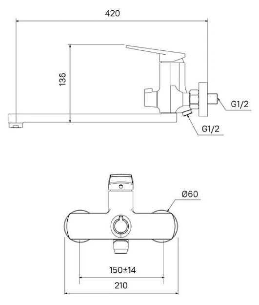 Смеситель для ванны Iddis Esper ESPSB00i10WA