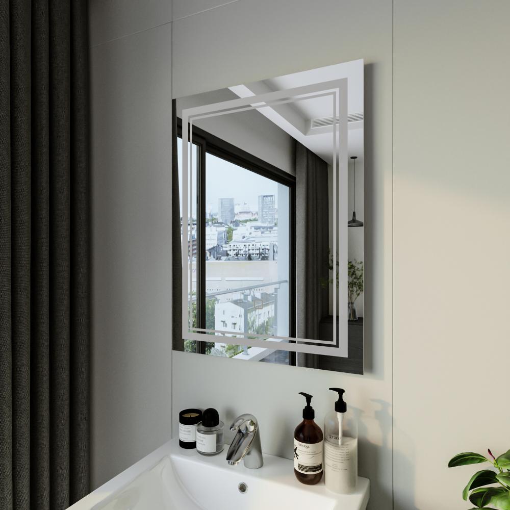 Зеркало Бриклаер Эстель-2 60 с подсветкой и электровыключателем