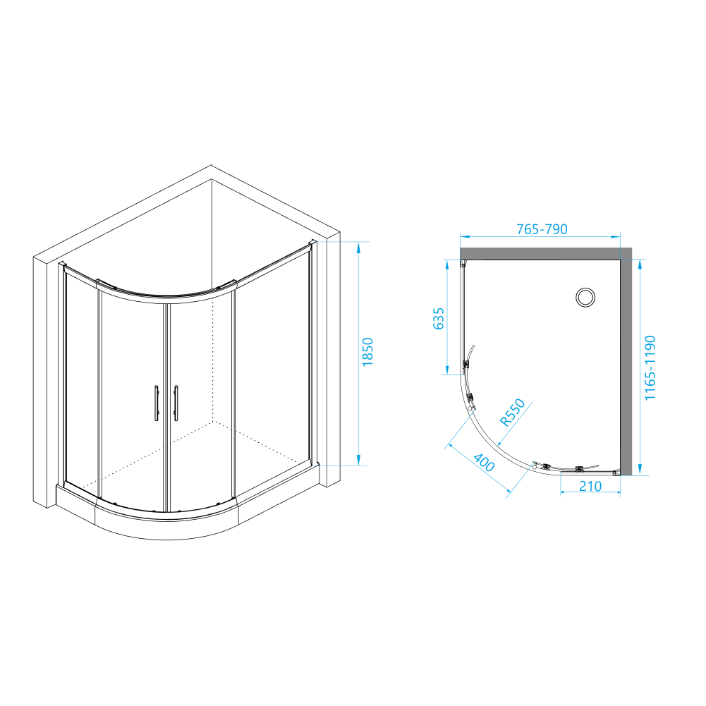 Душевой уголок RGW PA-61 80х120