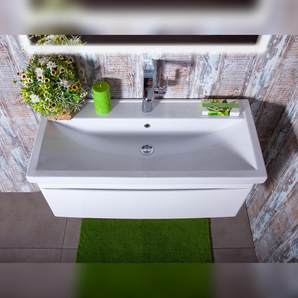 Тумба с раковиной Бриклаер Вега 100 белая