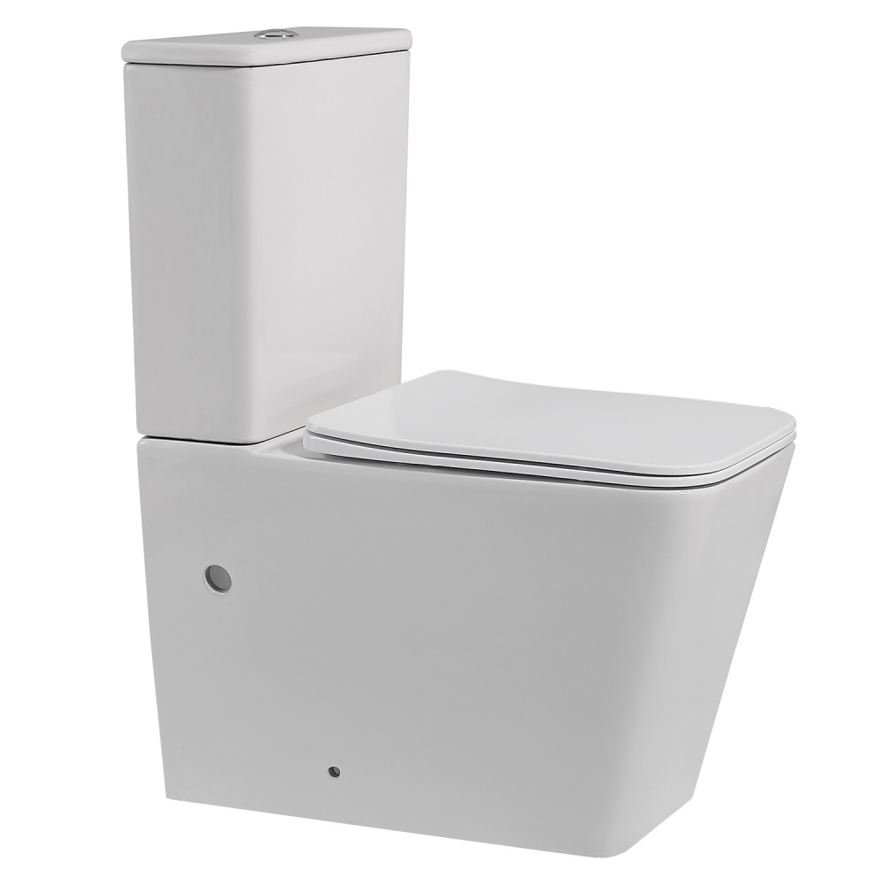 Унитаз Abber Rechteck AC1210 компакт белый, безободковый