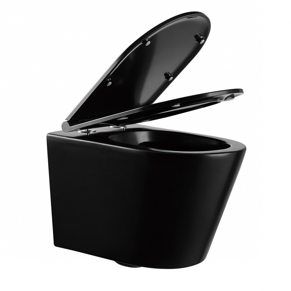 Унитаз Abber Bequem AC1102MB подвесной черный матовый, безободковый