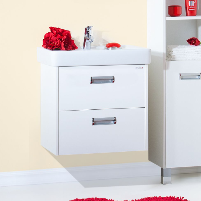 Тумба с раковиной Бриклаер Палермо 60/3 подвесная, с 2 ящиками