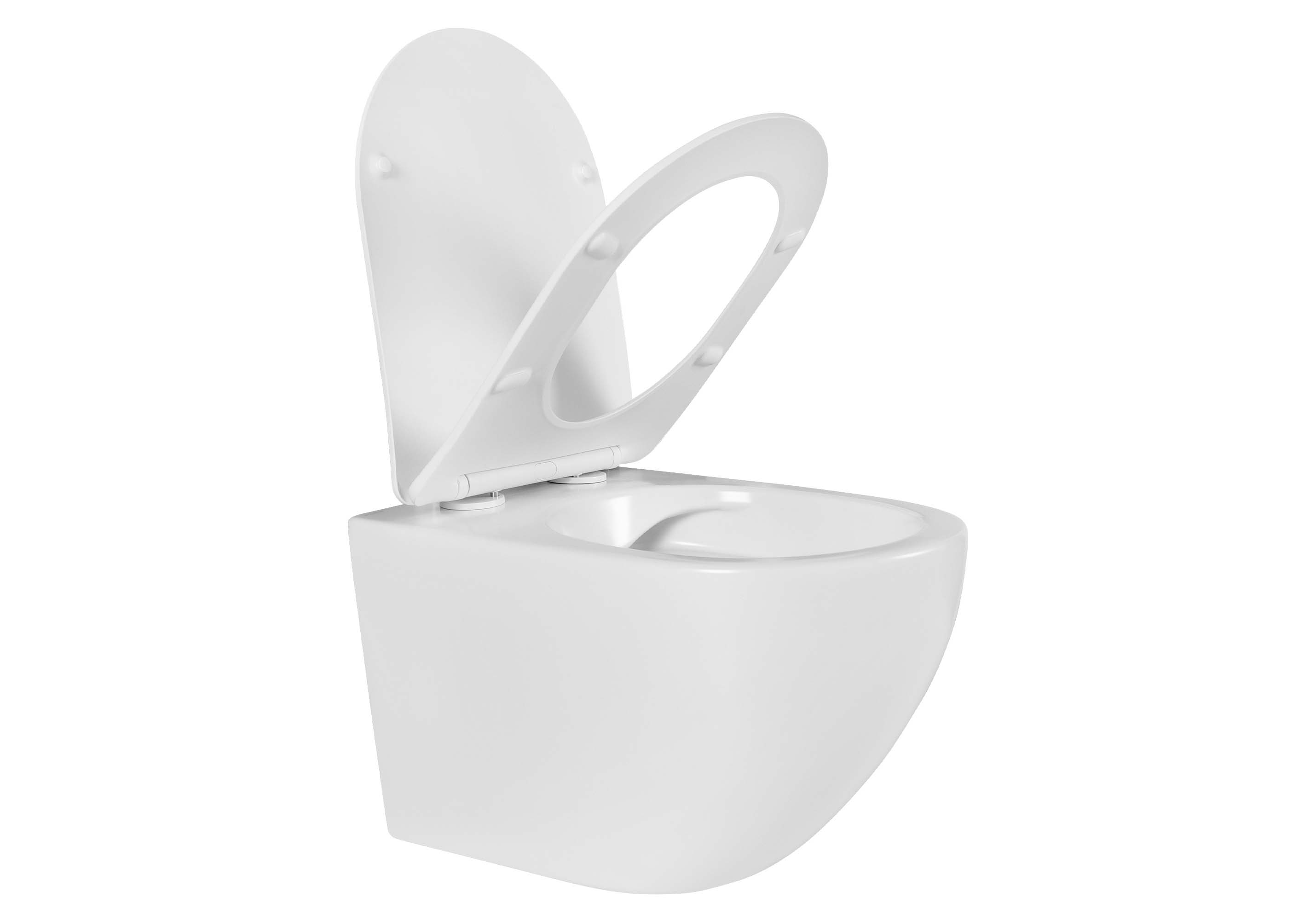 Унитаз подвесной безободковый Aquatek Европа AQ1901-MW с сиденьем Soft Close белый матовый